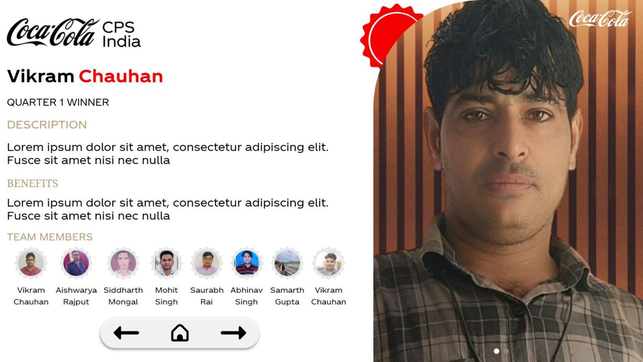 Kaizen quarter winner profile screen