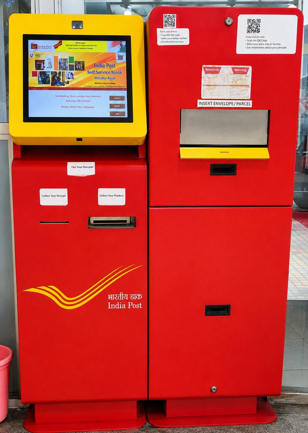 India Post kiosk deployed at Gol Dak Khana, New Delhi